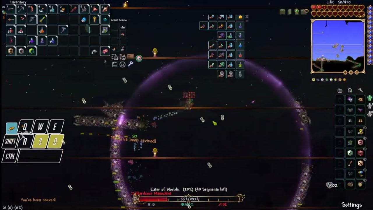 Terraria Fargo's Souls Masochist Hardcore Playthrough 2: Fishing, Potions and few bosses