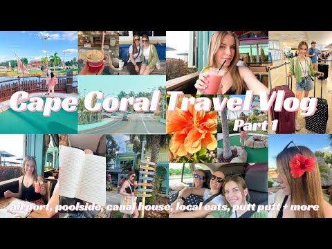 Cape Coral Travel Vlog Pt. 1 | travel day, canal house, current read + more | Basically Megan