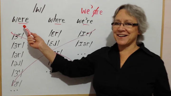 How to Pronounce WERE WHERE WE'RE - American English Pronunciation