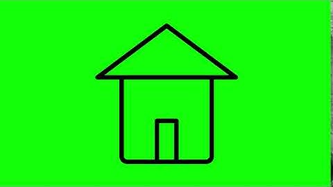 Animated Home Icon on Green Screen With Pop-up Sound