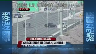 3 people hurt in crash near I-15, St. Rose Parkway
