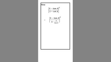 Prove that: (1+tan2A/1+cot2A)=(1-tanA/1-cotA)2=tan2A#shorts #trigonometry #cbse #sslc