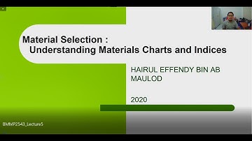 BMMP2543 Materials Selection Lecture 5 Understanding Material Property Charts and Indices