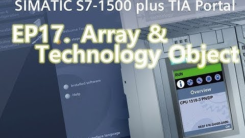 SIEMENS TIA Portal & S7-1500 PLC 17강. 테크놀로지오브젝트, 어레이(배열)