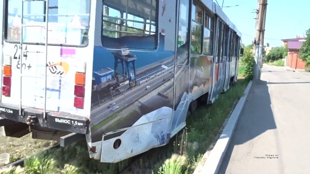 Trams in Irkutsk, Russia 2021 (Siberia): Иркутский Tрамвай - So Many KTM-5s