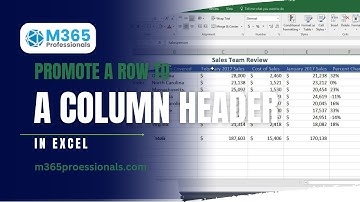 Promote a row to a column header in Excel