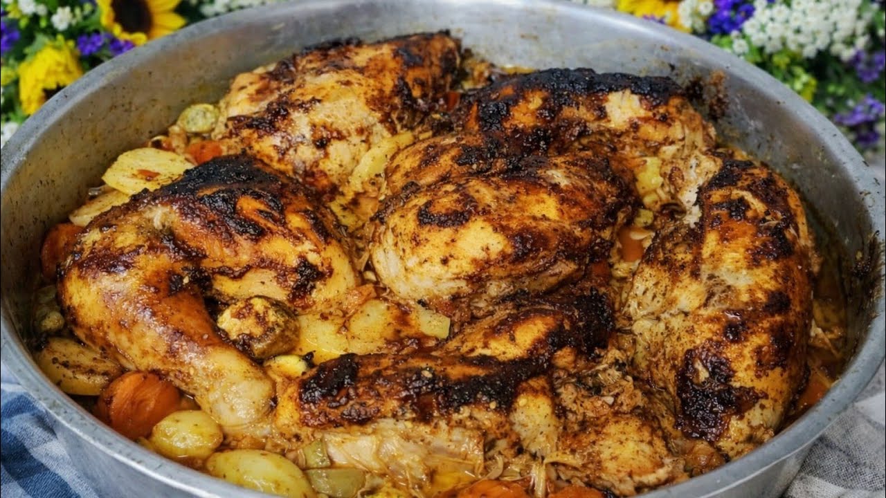 طريقه التورلي بالفراخ فى الفرن/ فراخ بالخضار المشكل ❗