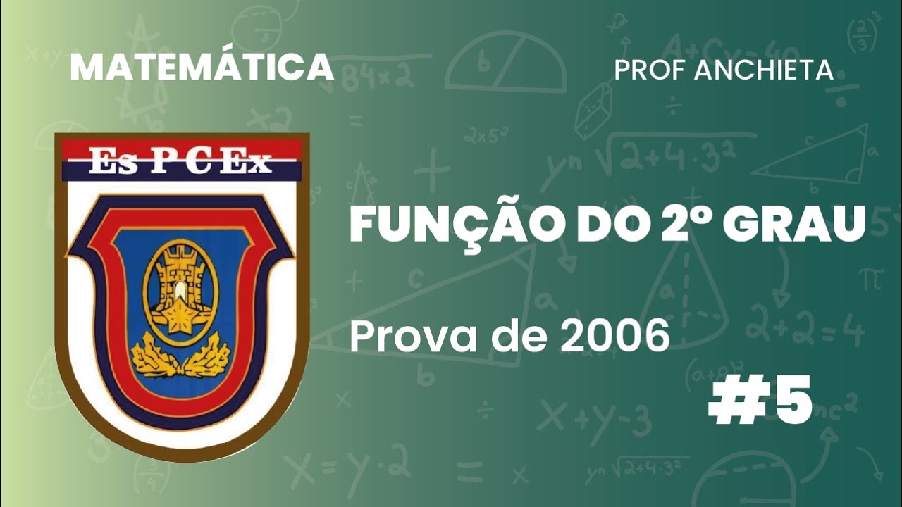 EsPCEx 2006 // #05 // FUNÇÃO DO 2º GRAU