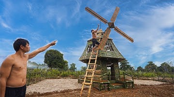 Building Windmill With Primitive Techniques And Modern Indoor Underground Swimming Pools - Part 1