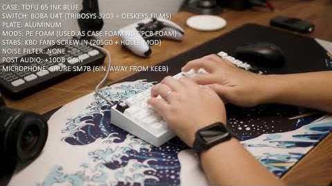 TOFU 65 O-Ring Mount Mod Sound Test (ASMR) | BOBA U4t