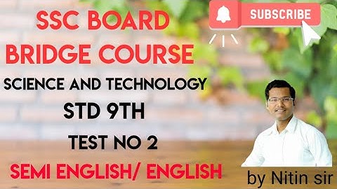 Bridge course || Semi English & English || Std 9 || Science || Test no 2 @pioneertutorials1717
