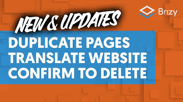 Duplicate Pages, Translate Site, Confirm to Delete | New & Upcoming Features in Brizy Cloud