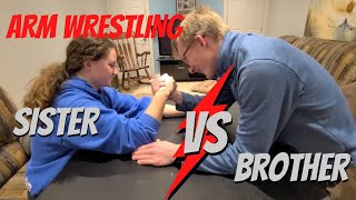 Who Embarrasses Themselves in a BRO VS SIS ARM wrestling match?