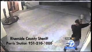 Plaque thief caught on camera at Menifee mortuary