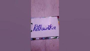 Rithwika Name Calligraphy #calligraphy #art #shorts