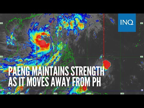 Paeng maintains strength as it moves away from PH