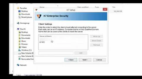 K7 Enterprise Security - Installation