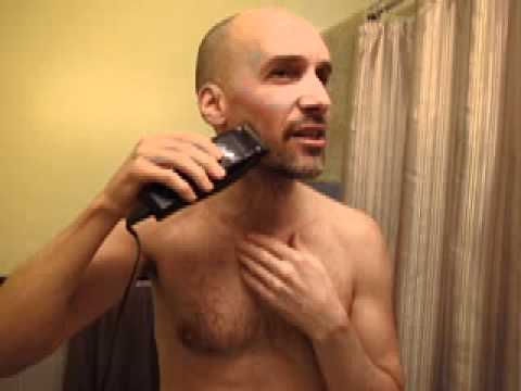 shaving hair with clippers