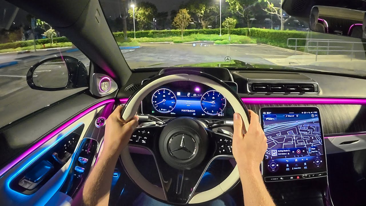 2024 Mercedes-Maybach S 680 - POV Night Drive (Binaural Audio)