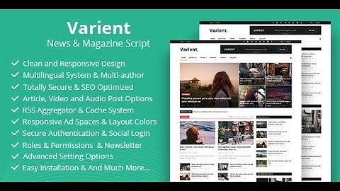 How to Install Varient - Multi-Purpose News & Magazine Script? Step-by-Step Guide & FAQ