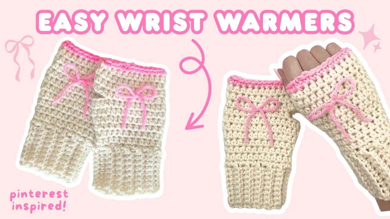 Простые в вязании крючком перчатки без пальцев ★ для начинающих | как вязать крючком