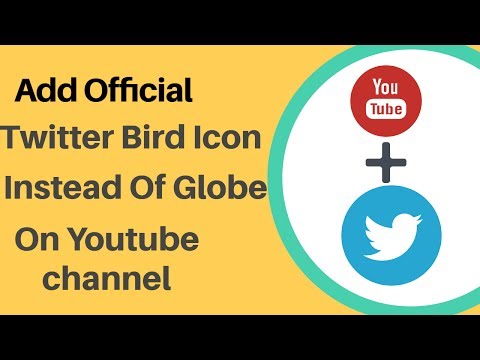 How To Add Twitter Link On Youtube With Bird Icon Instead Of Globe Icon
