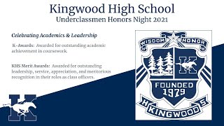 KHS 2021 Honors Night Underclassmen