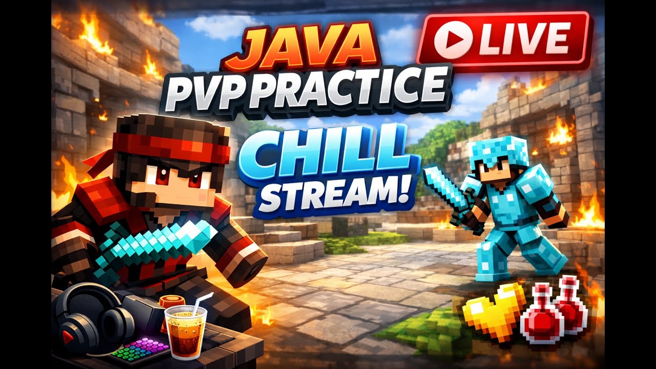 Minecraft Java Chill + PVP Stream Road to 100 Subs - YouTube