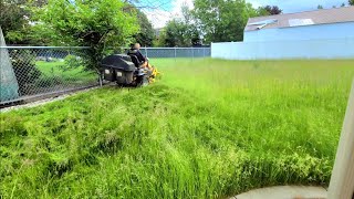 Homeowner UNABLE To MOW His Tall Grass For 3 MONTHS Gets A LAWN MAKEOVER