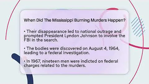 When Did The Mississippi Burning Murders Happen? - Your Civil Rights Guide