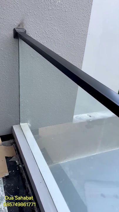 RAILING BALKON KACA HITAM @duasahabattemperedglass #railingkaca #rumahminimalis #suplierrailing
