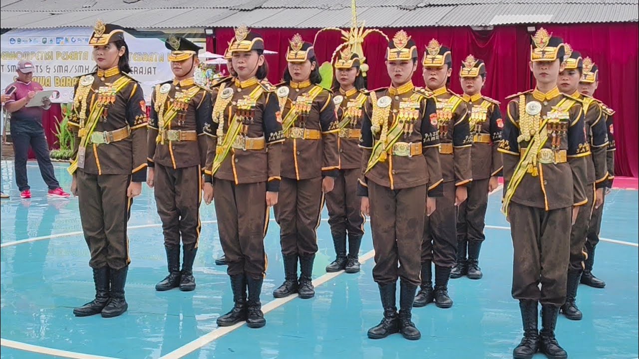 DETIK-DETIK DIGUYUR HUJAN DERAS PASKIBRA SMPN 1 BINONG B LKBB PASTEBRATA 2