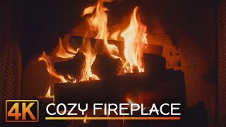 4K Cozy Fireplace Ambience - Relaxing Warming Flames & ASMR Fire Sounds to Reduce Stress & Anxiety
