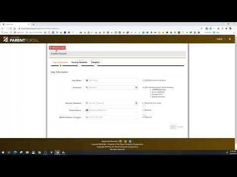 How to Create Ascender Parent Portal Account Tutorial