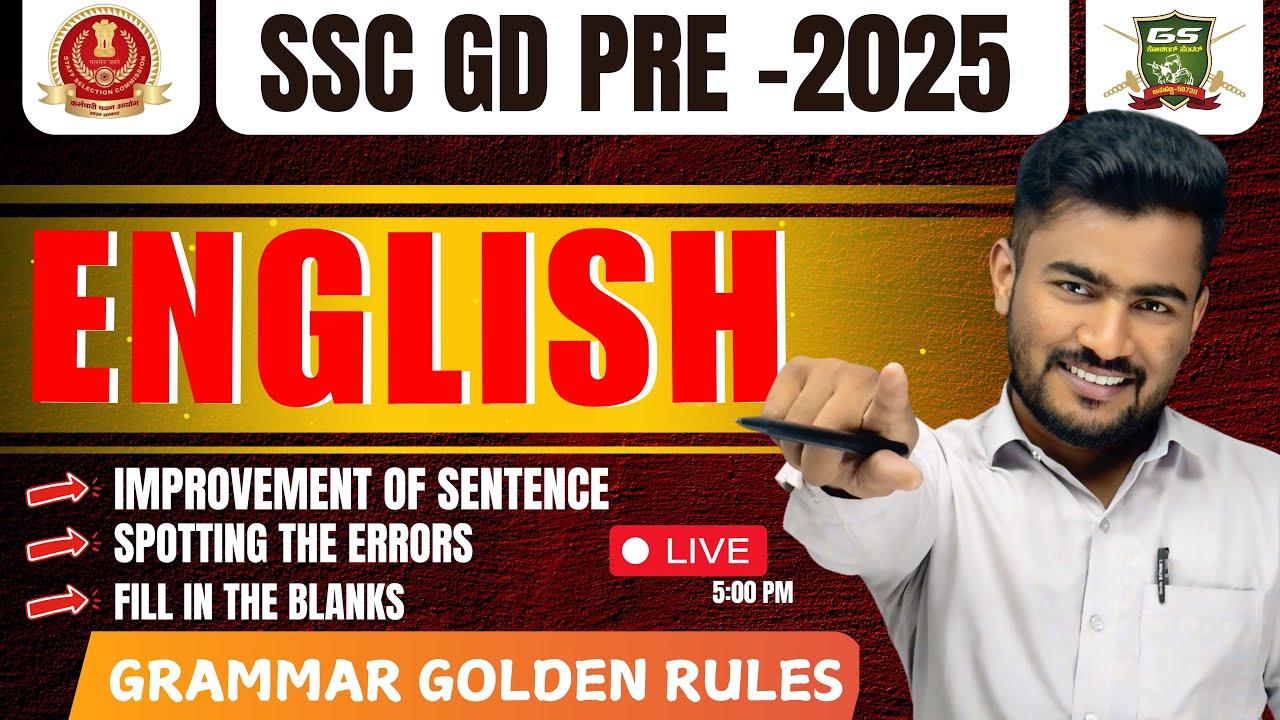 SSC GD 2025 | ENGLISH GRAMMAR FOR SSC IN KANNADA | ENGLISH CLASS | ERRORS | FILLER| BY ; BHUTALI SIR