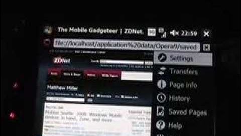 Opera Mobile 9.5 on the HTC Advantage