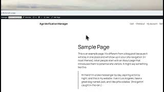 Age Verification Manager for WooCommerce - Demo screenshot 1