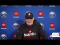 "Don't Have An Update" | Lindy Ruff On Ukko-Pekka Luukkonen Injury | Buffalo Sabres