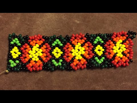 Huichol Beading Mexcian Bracelet Making , Boncuk Ağ Modeli bileklik yapımı -  Takı Tasarım