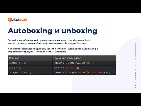 видео: Autoboxing and unboxing | Фрагмент лекции JavaRush - университета