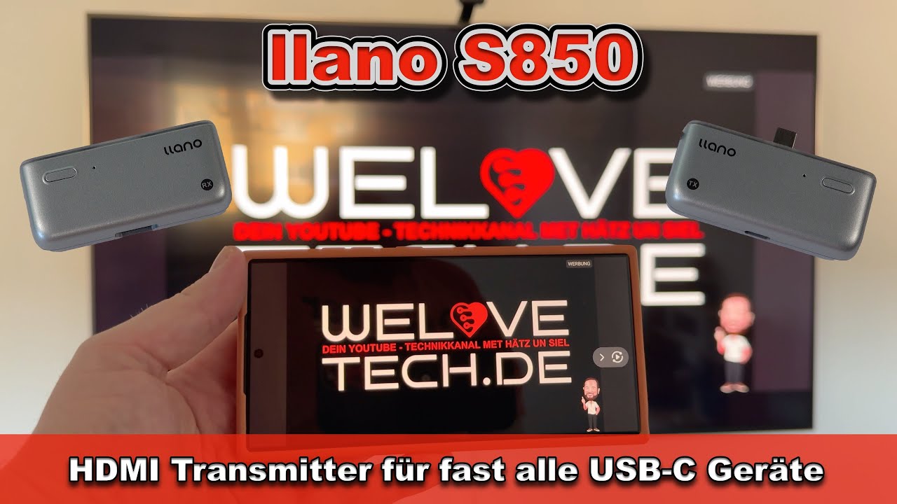 Trasmettitore E Ricevitore HDMI Wireless Ilano S850 – 4K In, 1080p@60Hz Out, Portata 50 M, USB-C - 3