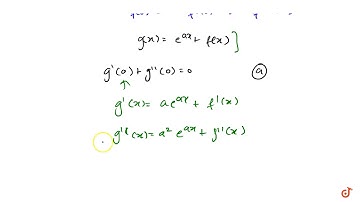 JEE MAINS 2018 A twice differentiable function f(x)is defined for all real numbers and satisfies...