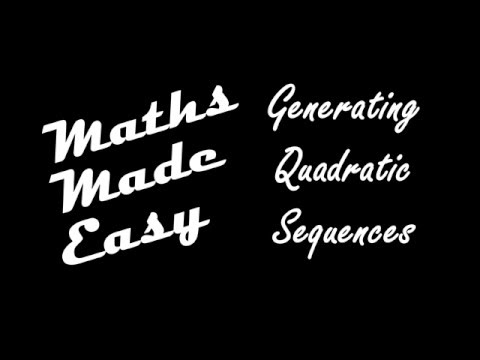 Generating Quadratic Sequences