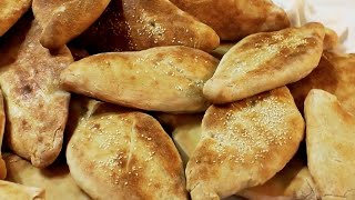 الصمون الحجري  / الصمون العراقي  في البيت - How to make iraqi bread