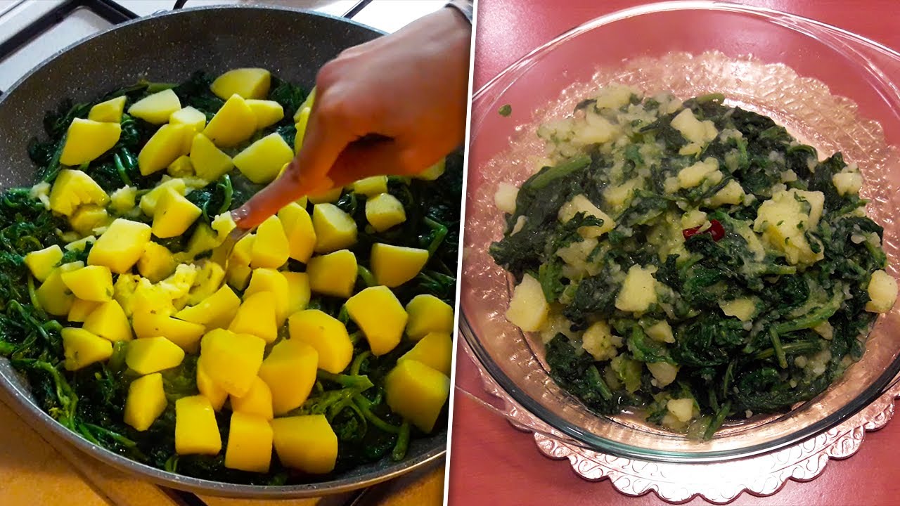 CIME DI RAPA CON PATATE - Ricetta Facile Fatto in casa