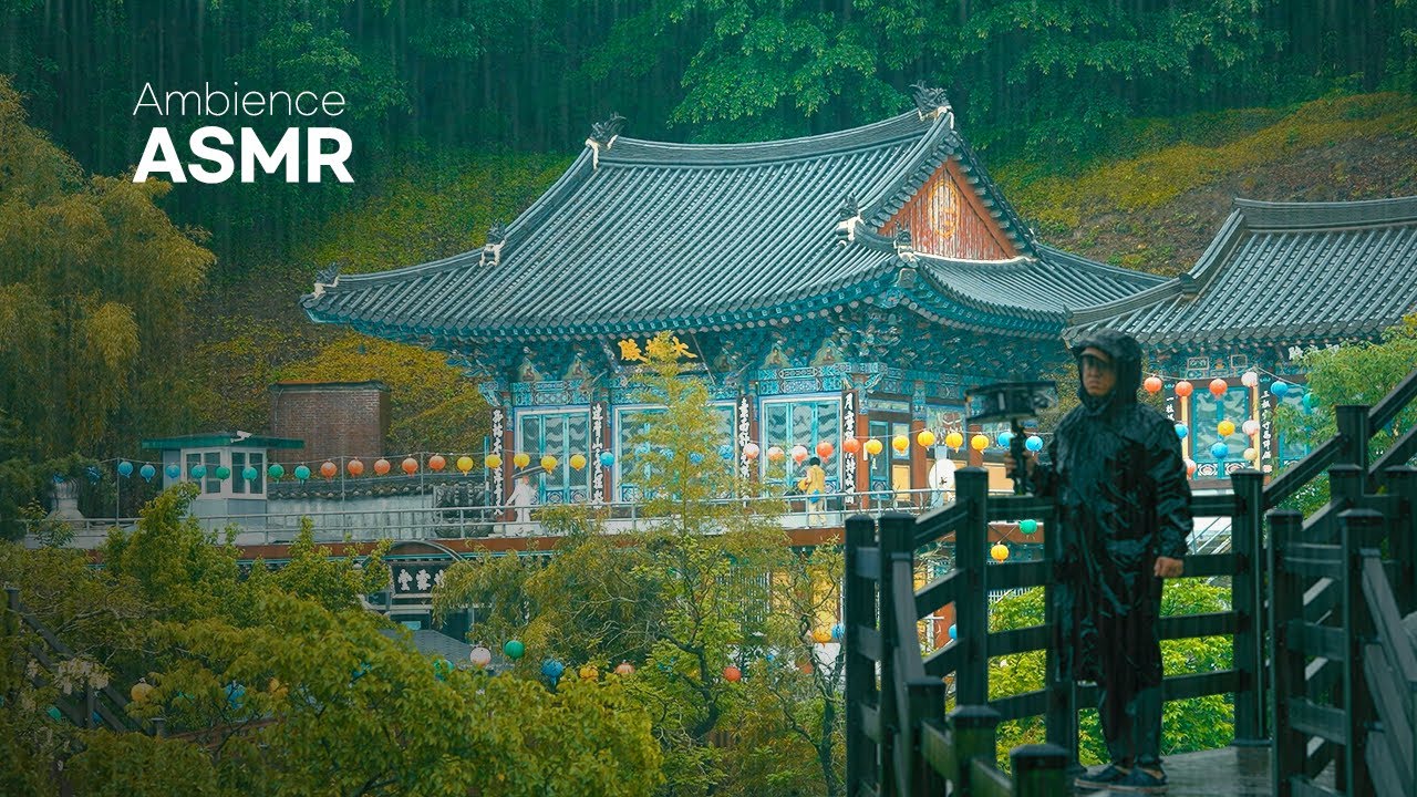 The sound of rain and hope in a silent temple | falling asleep in hope ...