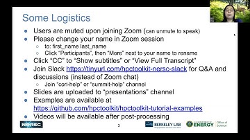 1 - Welcome and Using HPCToolkit on Cori and Summit