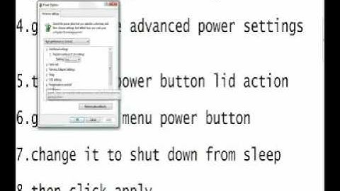 Change sleep button into shut down in vista......
