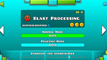 Geometry Dash Walkthrough level 17 ( Blast processing ) all coins
