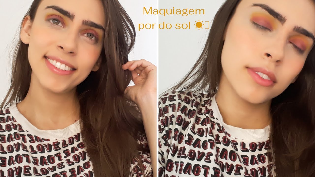 Tutorial maquiagem por do sol - YouTube